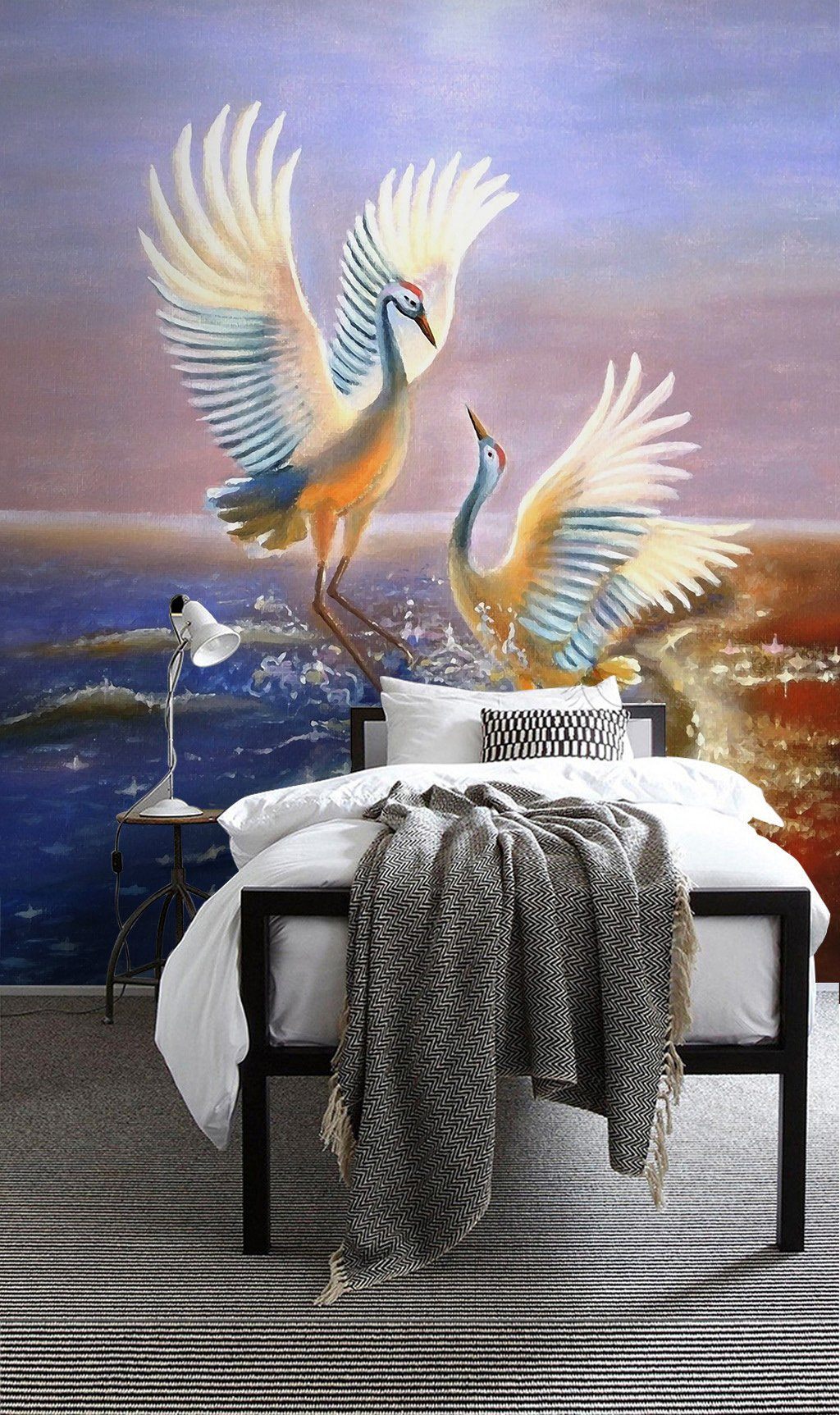 3D Red Crowned Crane 592 Wall Murals Wallpaper AJ Wallpaper 2 