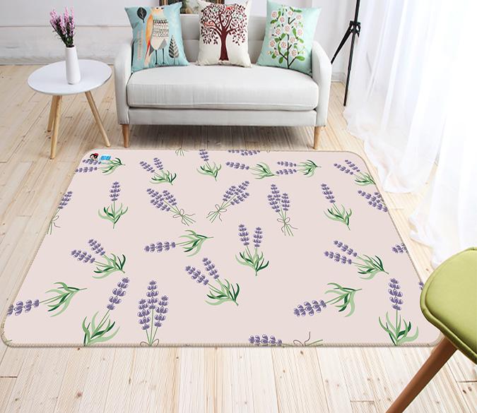 3D Purple Grass 056 Non Slip Rug Mat Mat AJ Creativity Home 