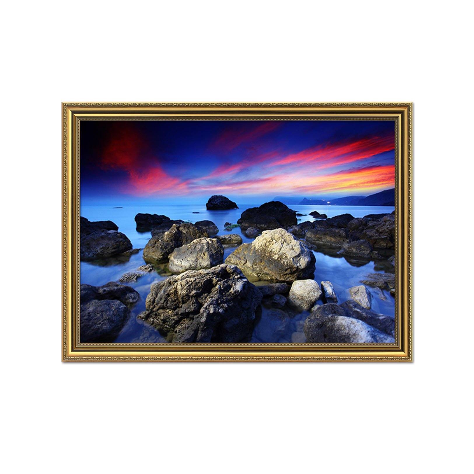 3D Evening Stones 069 Fake Framed Print Painting Wallpaper AJ Creativity Home 