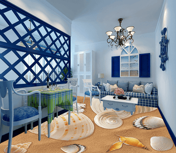 3D Beach Shells 060 Floor Mural Wallpaper AJ Wallpaper 2 