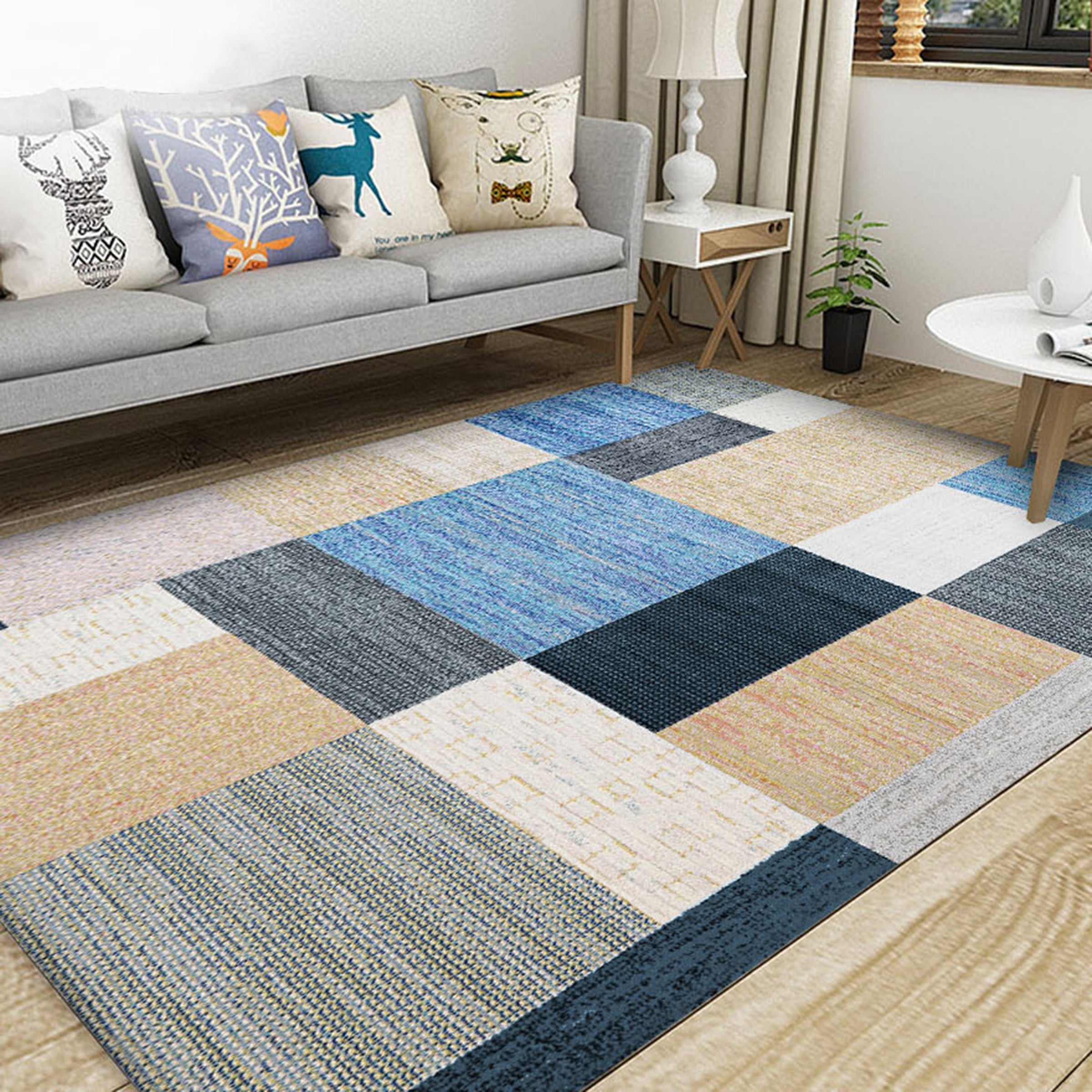 3D Colored Geometric Pattern WG558 Non Slip Rug Mat Mat AJ Creativity Home 