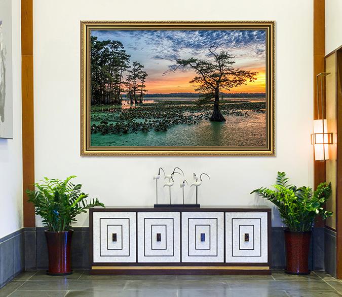 3D Lonely Tree 179 Fake Framed Print Painting Wallpaper AJ Creativity Home 