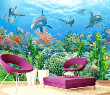 3D Turtle Dolphin 194 Wallpaper AJ Wallpaper 