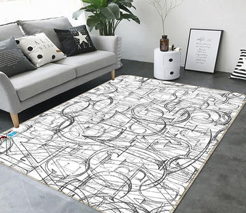 3D Uppercase Letter 080 Non Slip Rug Mat Mat AJ Creativity Home 