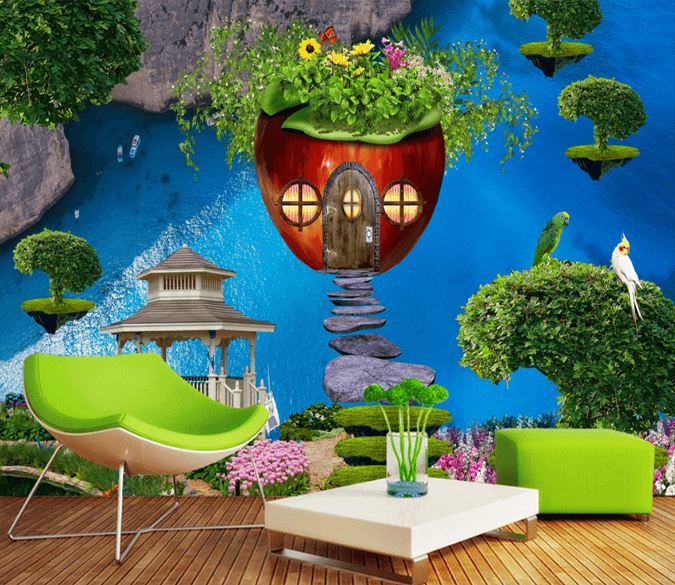 3D Apple Houseg 103 Wallpaper AJ Wallpaper 