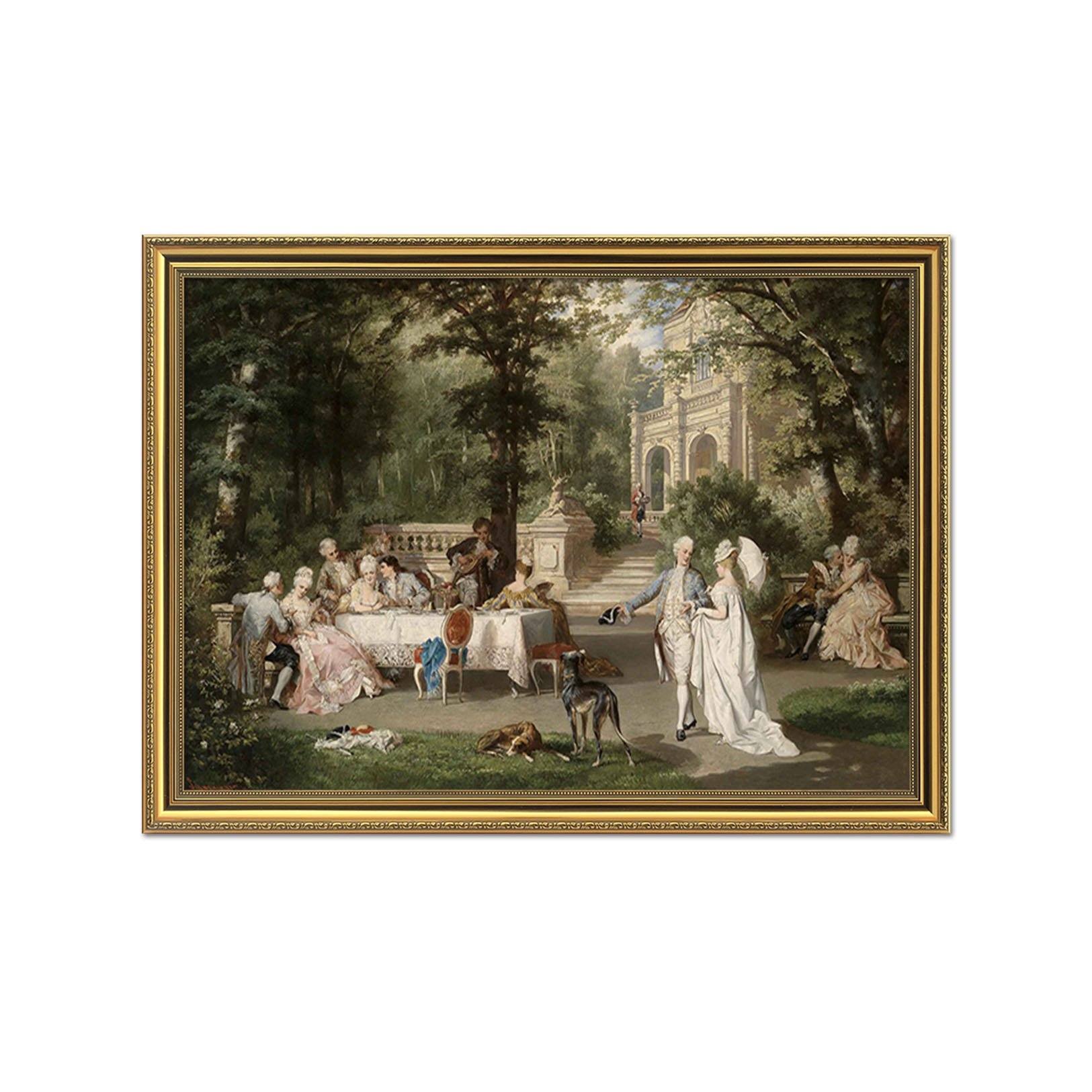3D Relaxing Afternoon Tea 148 Fake Framed Print Painting Wallpaper AJ Creativity Home 