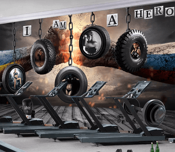 3D Fitness Equipment Wheel 1137 Wallpaper AJ Wallpaper 2 
