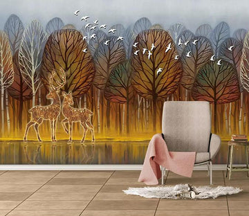 3D Deer Woods 414 Wallpaper AJ Wallpaper 