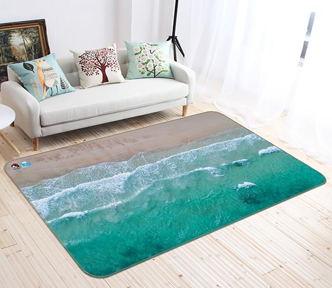 3D Surging Sea 105 Non Slip Rug Mat Mat AJ Creativity Home 