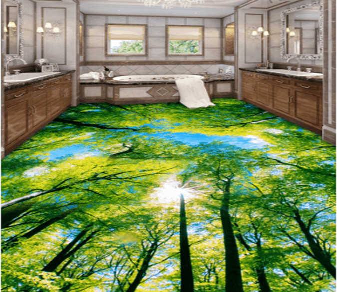 3D Big Tree 370 Floor Mural Wallpaper AJ Wallpaper 2 