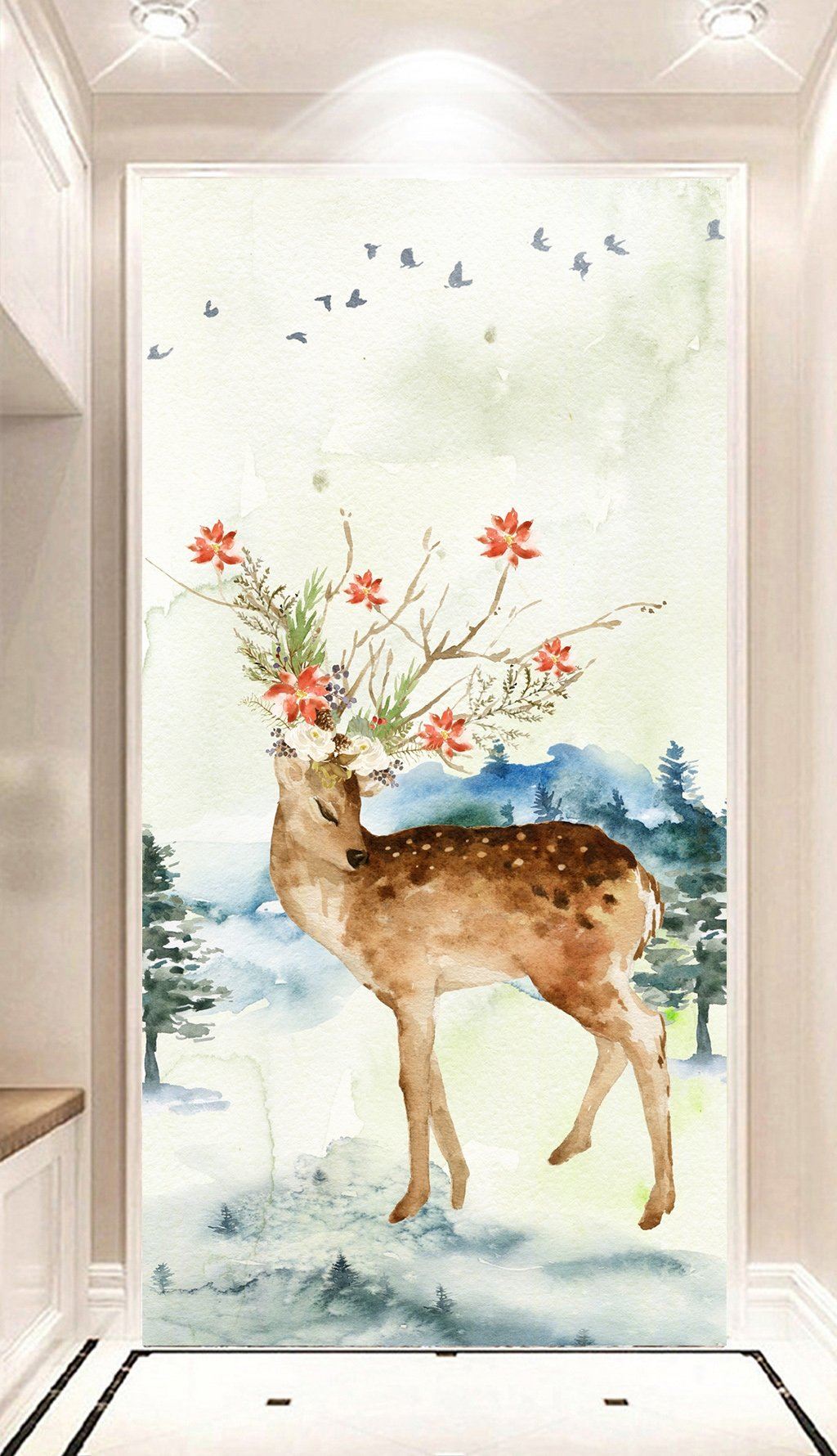 3D Sika Deer 501 Wall Murals Wallpaper AJ Wallpaper 2 