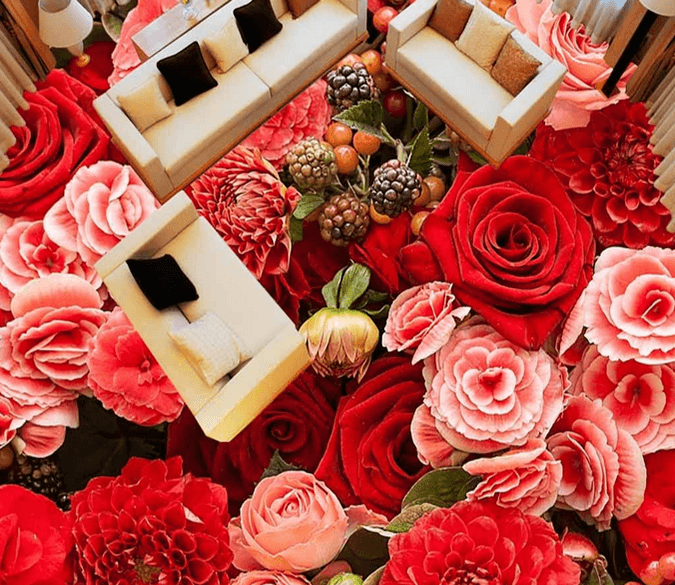 3D Rose Flower 123 Floor Mural Wallpaper AJ Wallpaper 2 