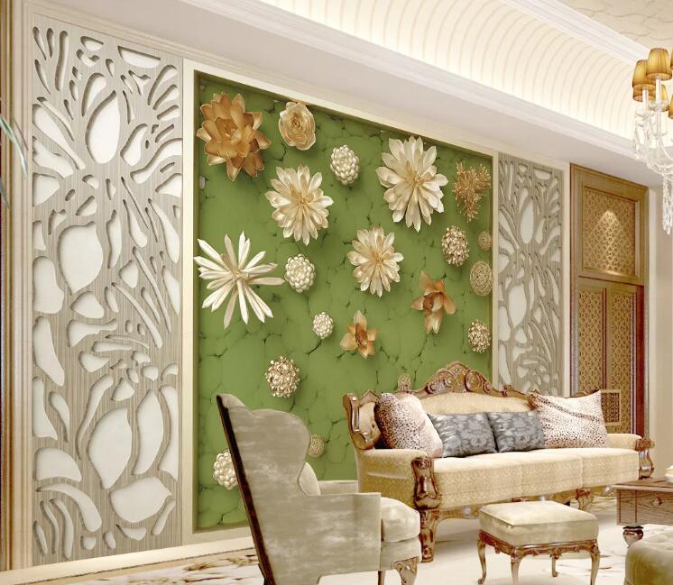 3D Lotus Pond WC188 Wall Murals