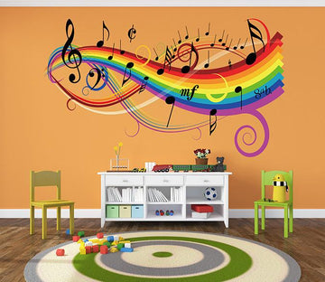 3D Rainbow Note 056 Wall Stickers Wallpaper AJ Wallpaper 