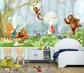 3D Monkey Bear Rabbit 1597 Wallpaper AJ Wallpaper 2 
