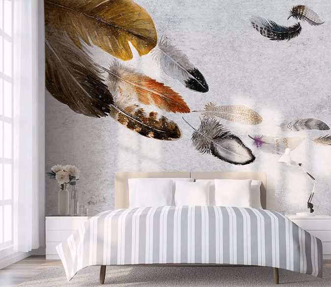 3D Feather Flying 330 Wallpaper AJ Wallpaper 2 