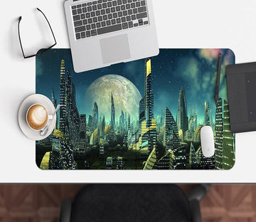 3D Moon Building 200 Desk Mat Mat AJ Creativity Home 