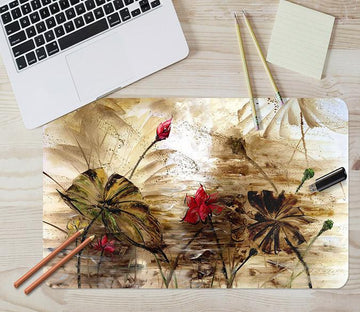 3D Oil Painting Lotus 026 Desk Mat Mat AJ Creativity Home 