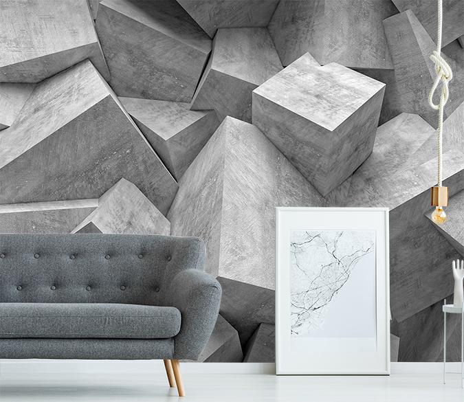 3D Square Stone 071 Wallpaper AJ Wallpaper 