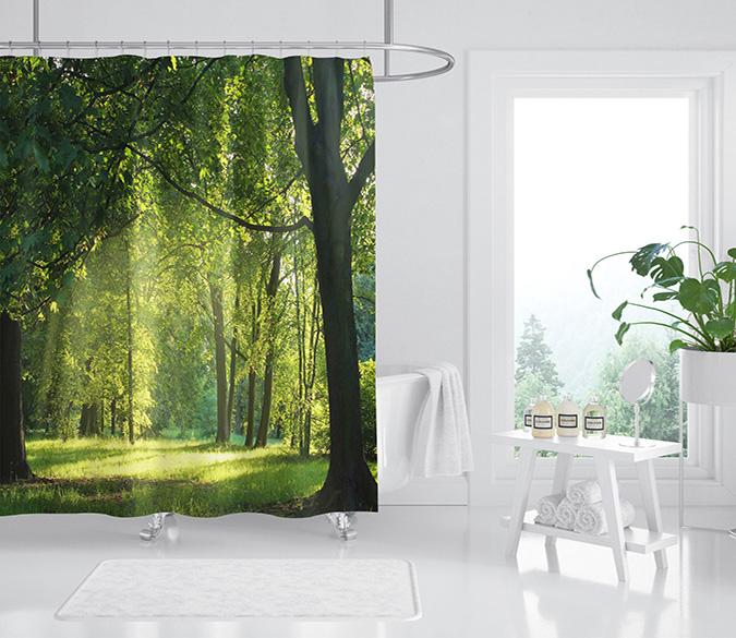 3D Woods Shadow 132 Shower Curtain 3D Shower Curtain AJ Creativity Home 