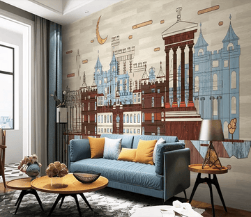 3D Graffiti City Moon 313 Wallpaper AJ Wallpaper 2 