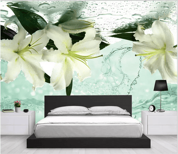 3D River Water Lily 1524 Wallpaper AJ Wallpaper 2 