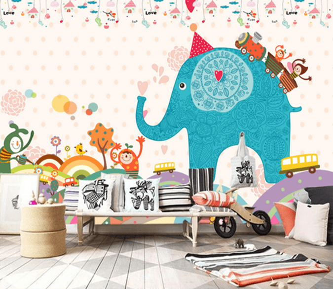 3D Cute Elephant 483 Wallpaper AJ Wallpaper 