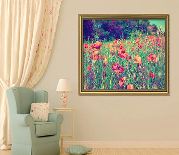 3D Blooming Flowers 097 Fake Framed Print Painting Wallpaper AJ Creativity Home 