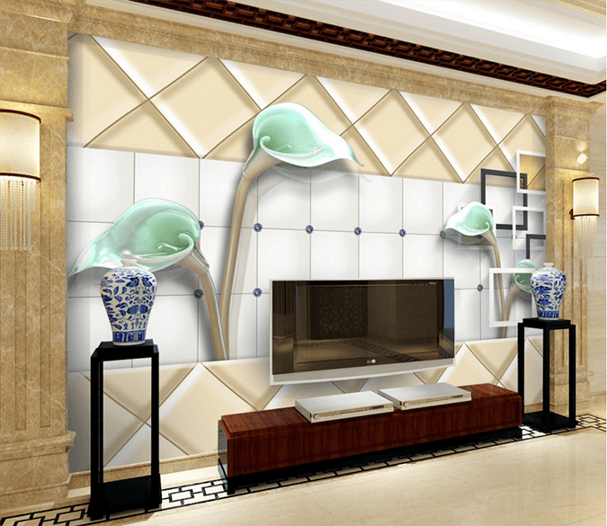 3D Lily Carving 217 Wallpaper AJ Wallpaper 