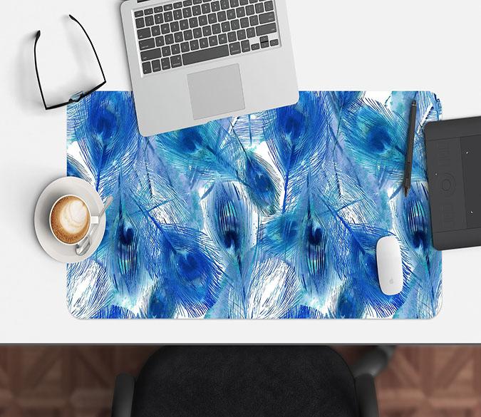 3D Peacock Feather 154 Desk Mat Mat AJ Creativity Home 