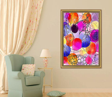 3D Colorful Balloons 095 Fake Framed Print Painting Wallpaper AJ Creativity Home 