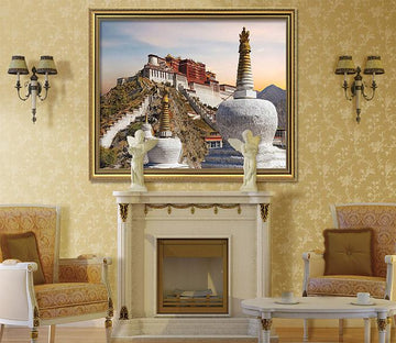 3D Beautiful Palace 080 Fake Framed Print Painting Wallpaper AJ Creativity Home 