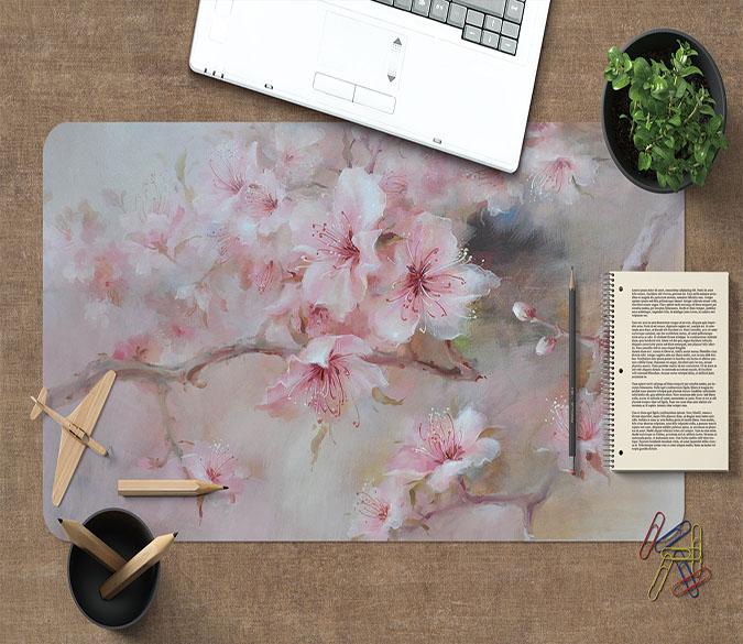 3D Peach Blossom 194 Desk Mat Mat AJ Creativity Home 