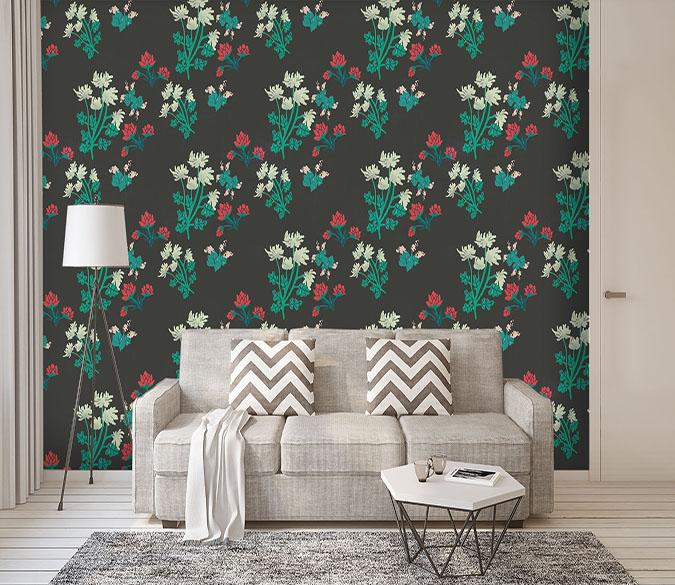 3D Pattern Safflower 222 Wallpaper AJ Wallpaper 