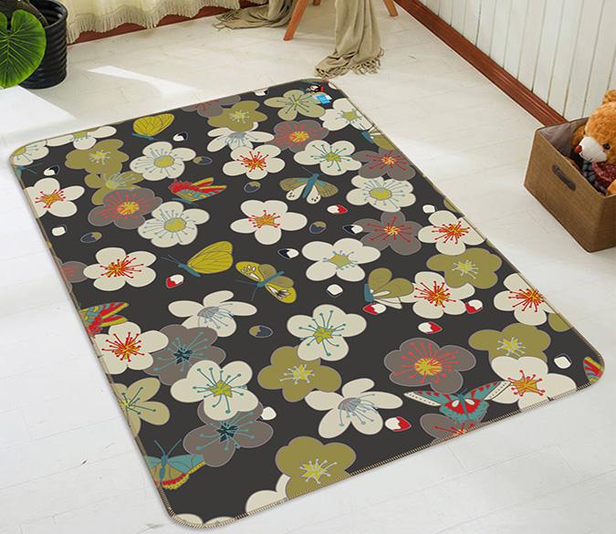 3D Flowers Everywhere 145 Non Slip Rug Mat Mat AJ Creativity Home 