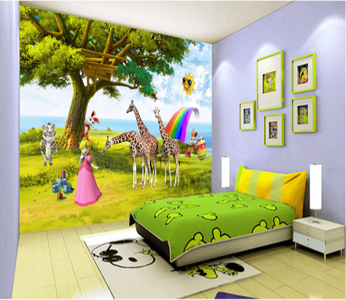 3D Giraffe Rainbow 270 Wallpaper AJ Wallpaper 
