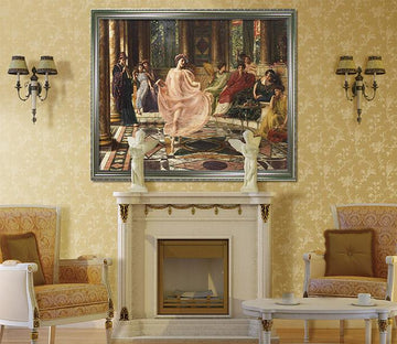 3D Woman Dancing 138 Fake Framed Print Painting Wallpaper AJ Creativity Home 