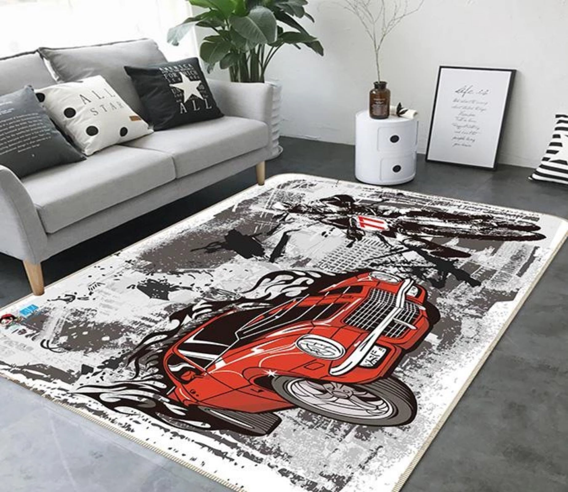 3D Painting Bridge Car 652 Non Slip Rug Mat Mat AJ Creativity Home 