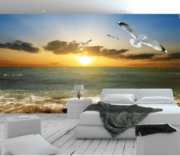 3D Sunshine Waves 402 Wallpaper AJ Wallpaper 