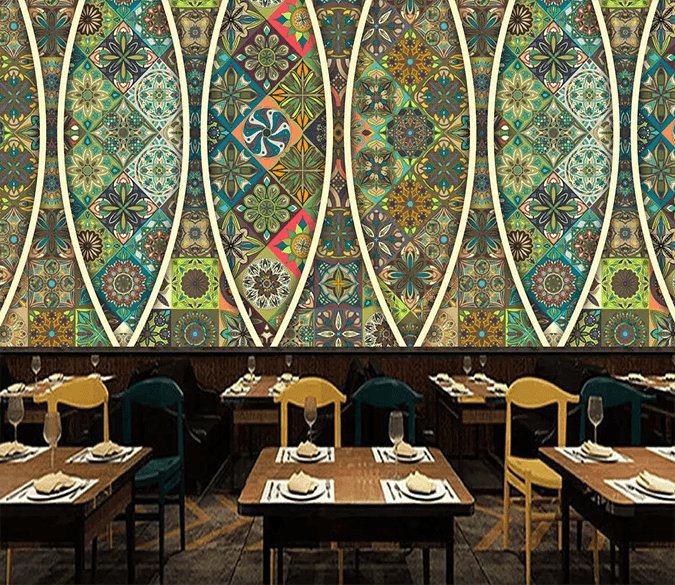 3D Oval Frame Pattern 414 Wallpaper AJ Wallpaper 2 