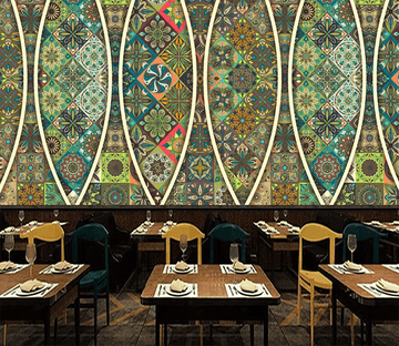 3D Oval Frame Pattern 414 Wallpaper AJ Wallpaper 2 