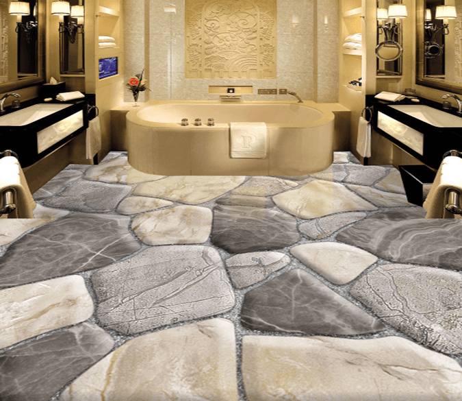 3D Paving Stones 144 Floor Mural Wallpaper AJ Wallpaper 2 