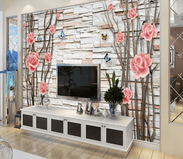 3D Growing Roses 403 Wallpaper AJ Wallpaper 
