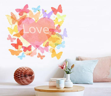 3D Love Butterfly 126 Wall Stickers Wallpaper AJ Wallpaper 