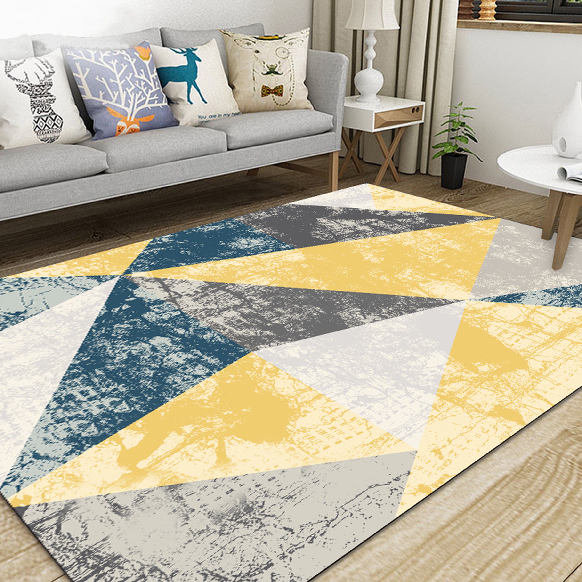 3D Colored Geometric Pattern WG428 Non Slip Rug Mat Mat AJ Creativity Home 