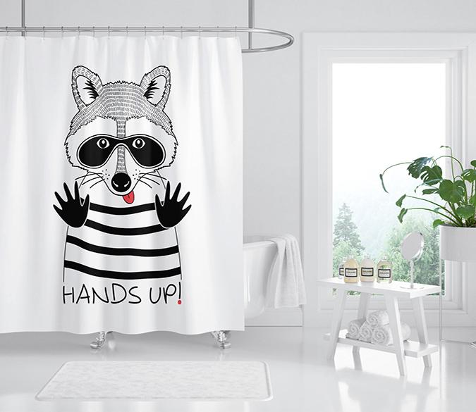 3D Cartoon Bear 099 Shower Curtain 3D Shower Curtain AJ Creativity Home 