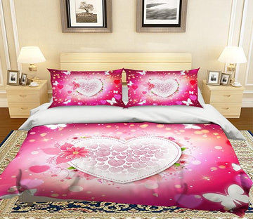3D Pink Love 238 Bed Pillowcases Quilt Wallpaper AJ Wallpaper 