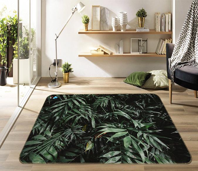 3D Shadow Leaf 011 Non Slip Rug Mat Mat AJ Creativity Home 