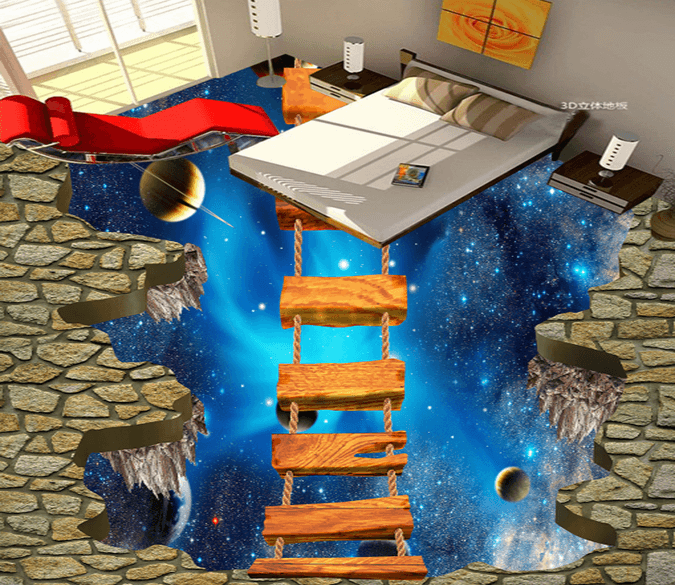 3D High-Altitude Bridger 055 Floor Mural Wallpaper AJ Wallpaper 2 