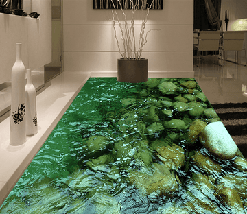 3D Water Stone 209 Floor Mural Wallpaper AJ Wallpaper 2 